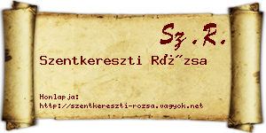 Szentkereszti Rózsa névjegykártya