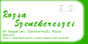 rozsa szentkereszti business card