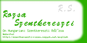 rozsa szentkereszti business card